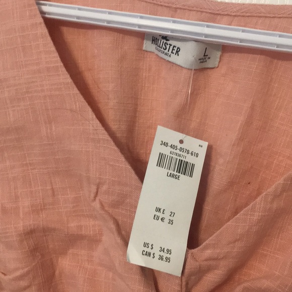 pink cropped shirt - Picture 2 of 2